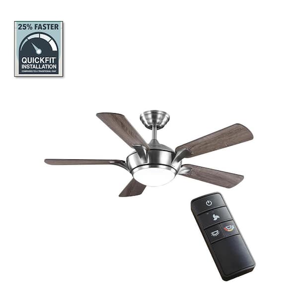 Home Decorators Collection Chelton 46 in. White Color Changing Integrated LED Brushed Nickel Ceiling Fan with Light Kit and Remote Control