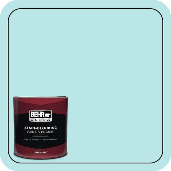 BEHR ULTRA 1 qt. #500A-2 Refreshing Pool Flat Exterior Paint & Primer