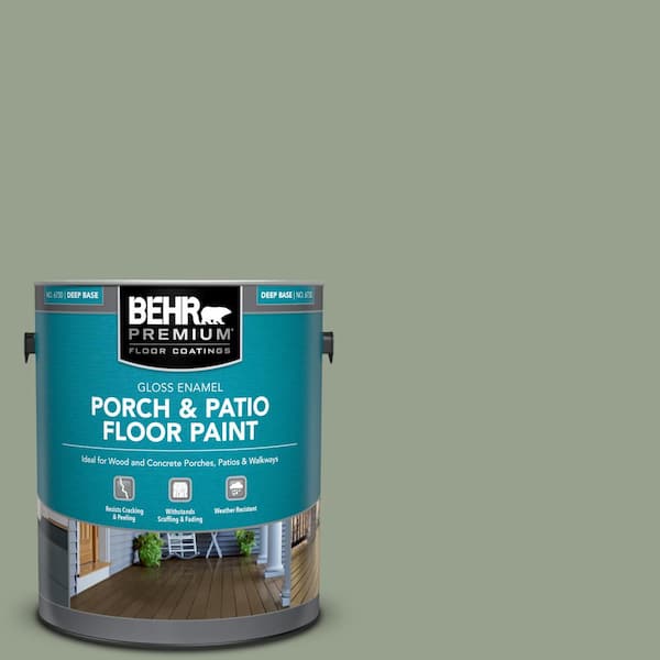 1 gal. #N390-4 Bitter Sage Gloss Enamel Interior/Exterior Porch and Patio Floor Paint