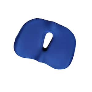 Blue Seat Cushion Foam Pillow, Relieve Back Pain and Improve Posture for Car, Wheelchair and Office Chair