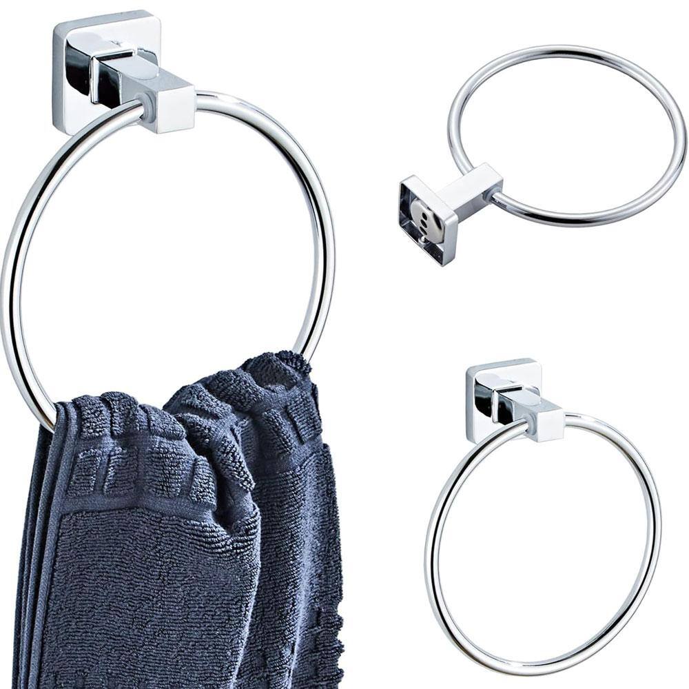 Brushed Chrome 4-Piece Bathroom Hardware Set