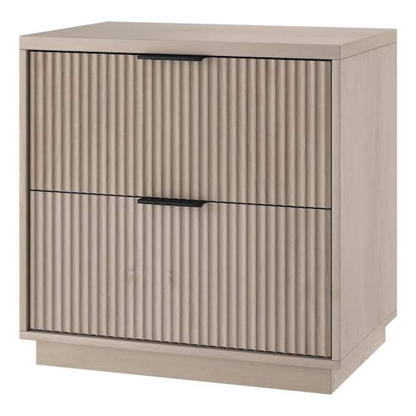 Meyer&Cross Yarden Alder White 2 Drawer 23.63 in. W Nightstand