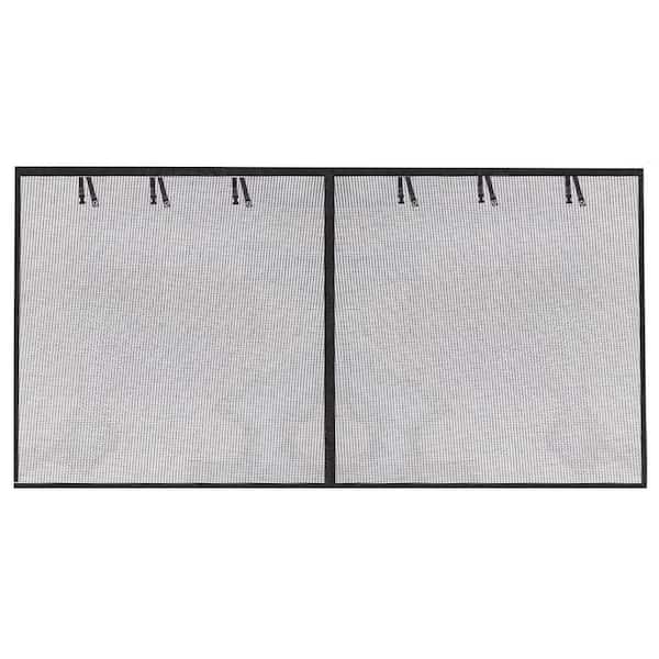 Garage Screen Doors for 2 Car Garage Heavy Duty Magnetic Fiberglass 16x7FT Hands Free with 6 Roll Up Straps 2 Pack