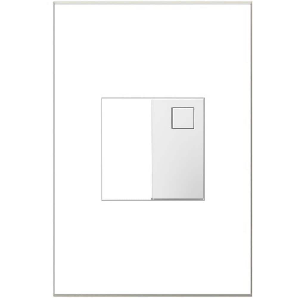 White Half-Size LED Nightlight Outlet for Kids