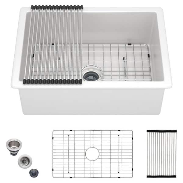 Los Flexi 27 in. Drop-In/ Undermount Kitchen Sink Single Bowl