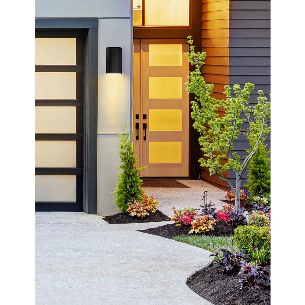 Ambiance Collection Carbon Matte Black Exterior Outdoor Sconce 9.25 in. Hardwired with No Bulb(s) Included price history on PriceWatchPro