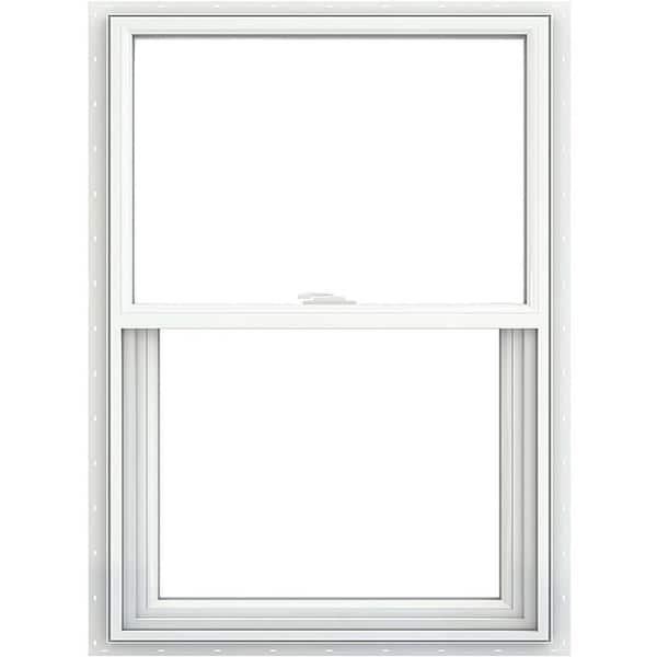 V-2500 Series 35.5 in. x 53.5 in. Single Hung Vinyl Low-E White Nail Fin Frame New Construction Tilt-In Window