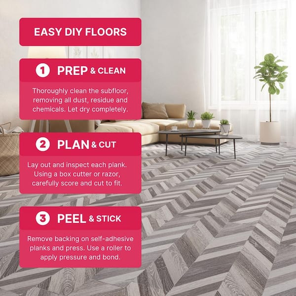 BaseCore Grizzly Gray 12 MIL x 6 in. W x 36 in. L Peel and Stick Waterproof Luxury Vinyl Plank Flooring (54 sqft/case)