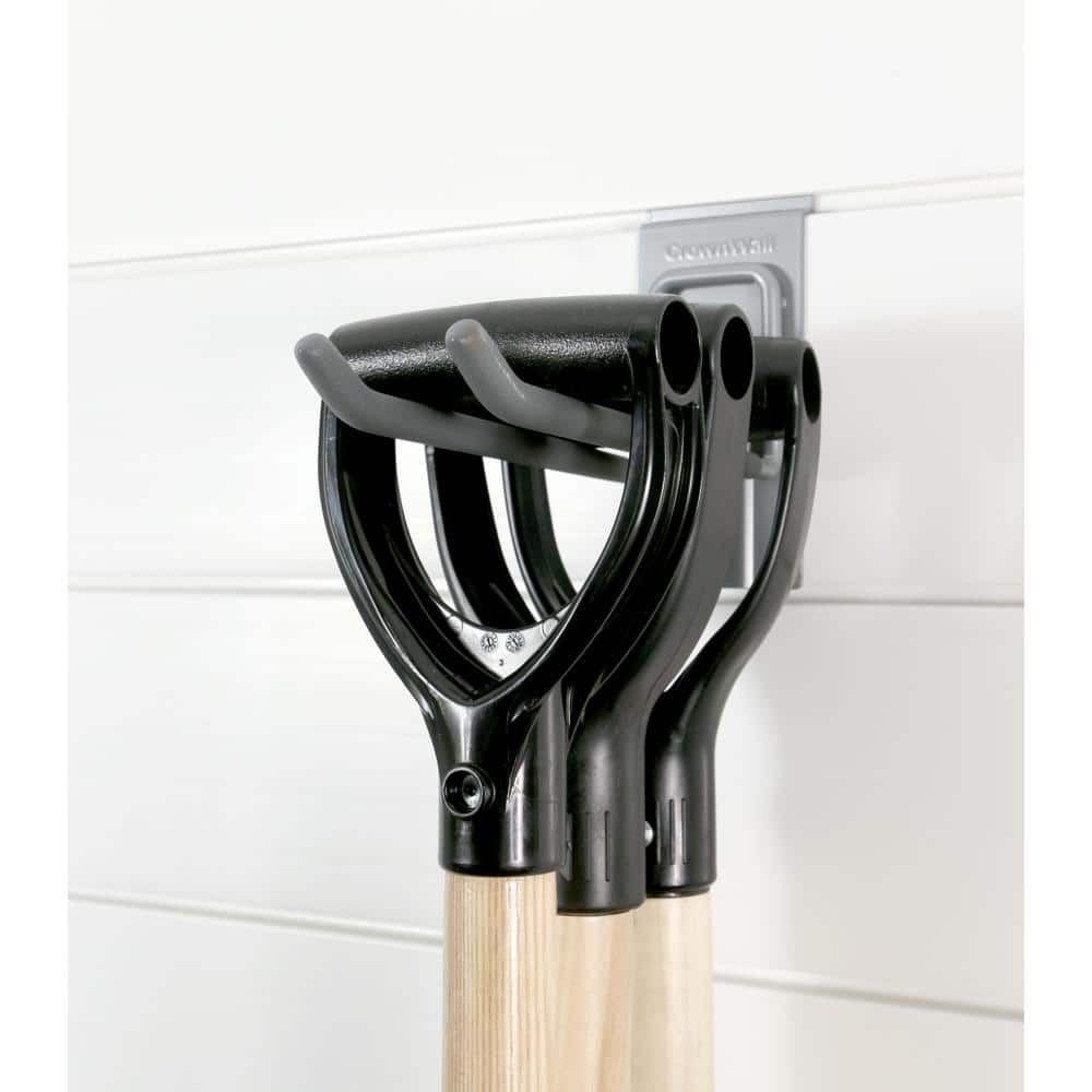 Heavy Duty Steel 8 Inch Locking Double Hooks for Slatwall (3 Pack)