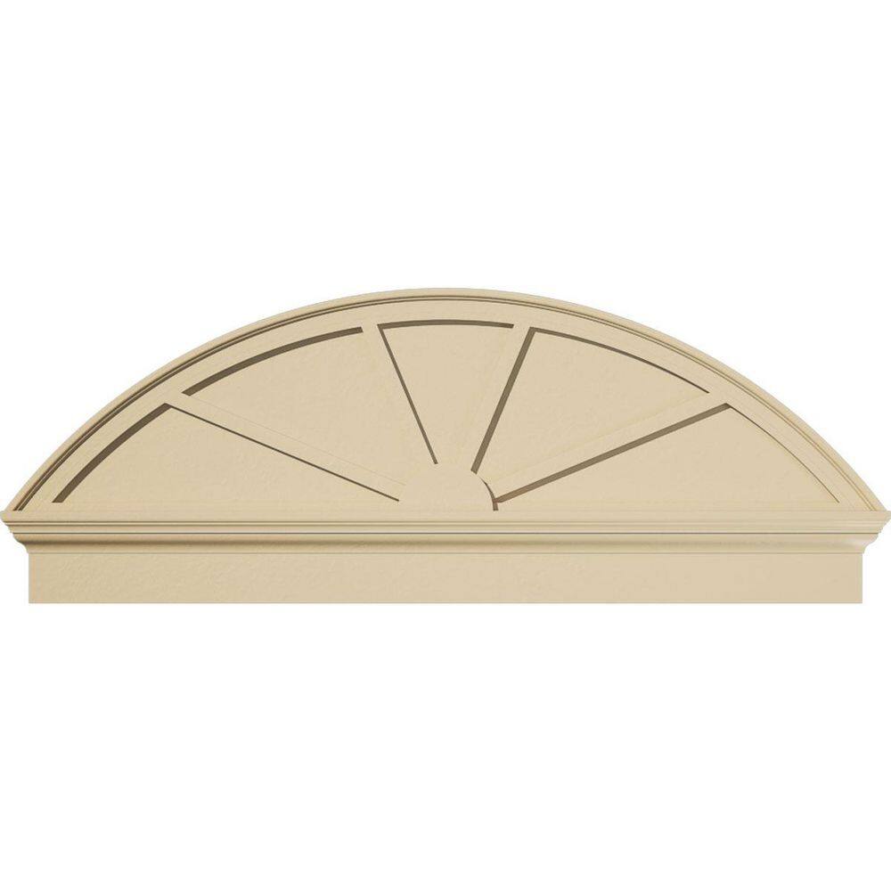 54-in. W x 20-3/8-in. H x 2-3/4-in. P Segment Arch 4 Spoke Signature Urethane Combination Pediment, Primed Tan price history on PriceWatchPro