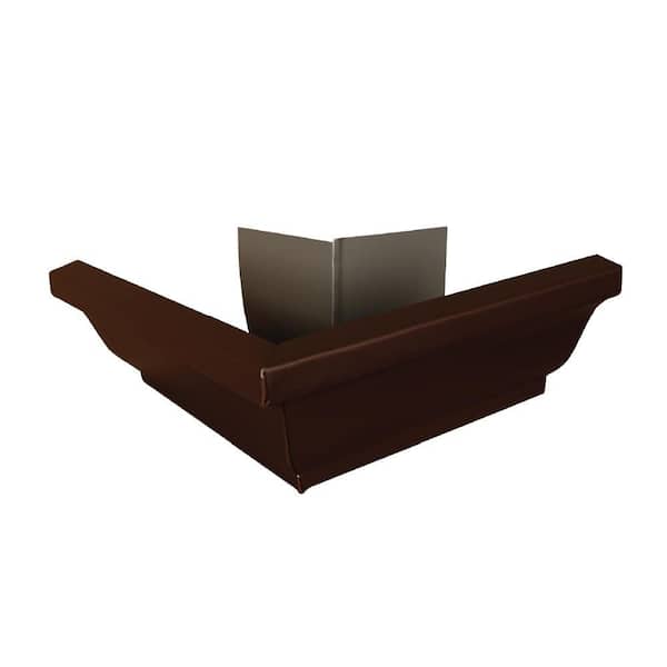 6 in. Royal Brown Aluminum K-Style Outside Gutter Miter