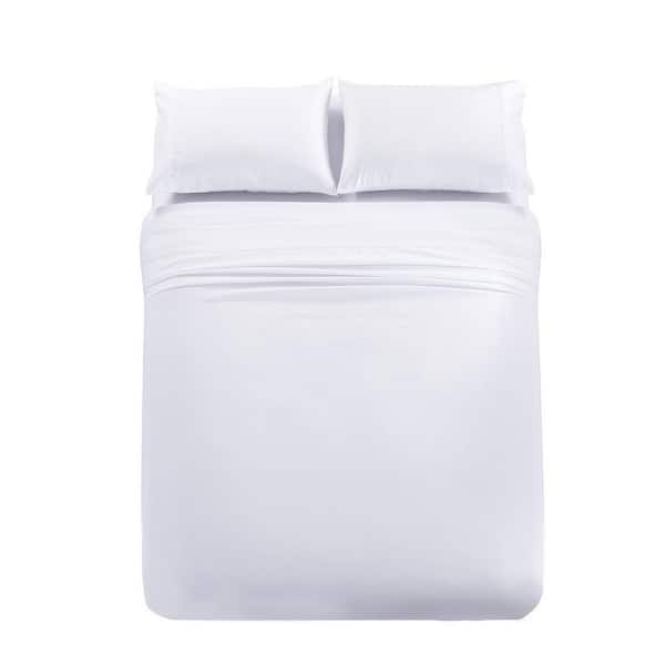 JML 3-Piece White Twin Microfiber Bed Sheet Set