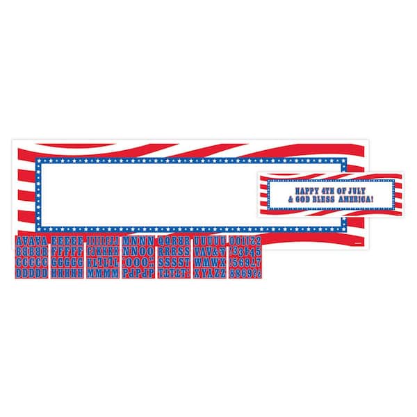 Amscan 20 in. x 65 in. Red, White and Blue Personalized Giant Banner