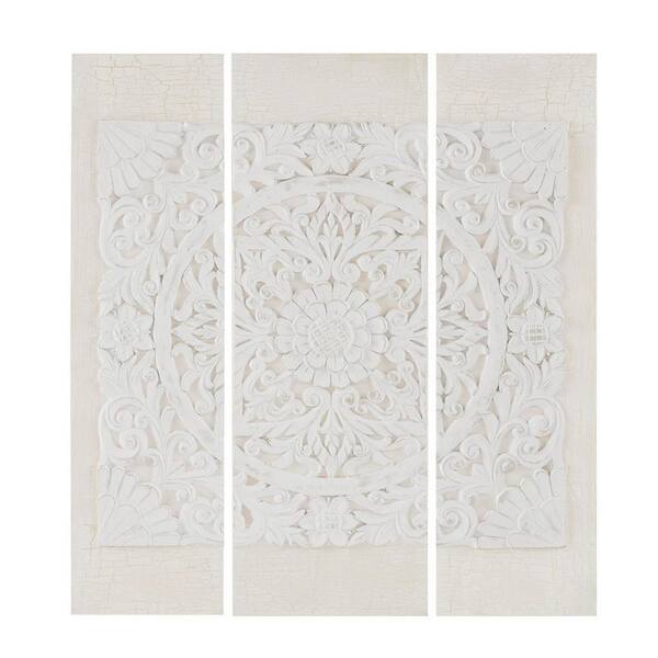 Triptych 3-Piece Dimensional Framed Resin Canvas Wall Art Print
