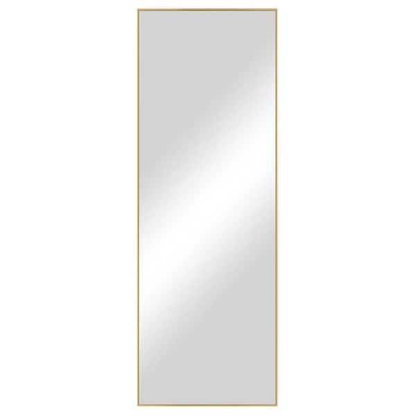 Unbranded 20 in. H x 59 in. W Rectangle Gold Metal Wall Mirror