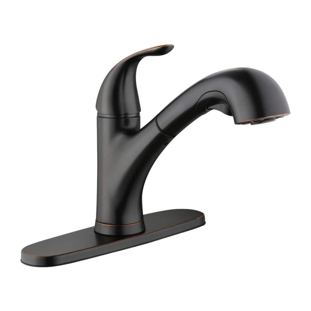 Reviews For Glacier Bay Market Single Handle Pull Out Kitchen Faucet With Turbospray And Fastmount In Bronze Hd67737 0027d The Home Depot