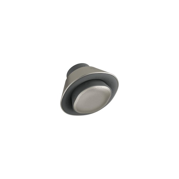 KOHLER Moxie 1-Spray Pattern with 2.5 GPM 5.75 in. Wall Mount Fixed Shower Head Waterproof Bluetooth Speaker in Polished Chrome