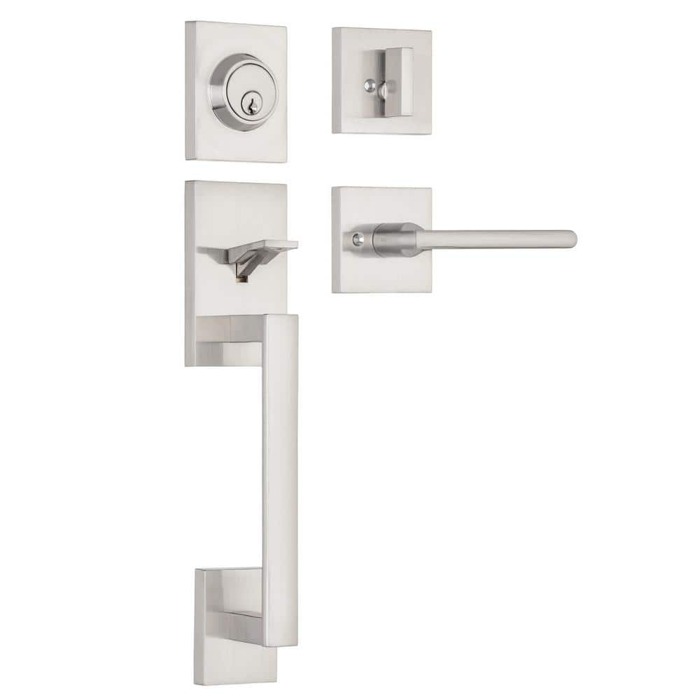 eModernDecor CozyBlock Arch Lever, Brushed Nickel Single Door