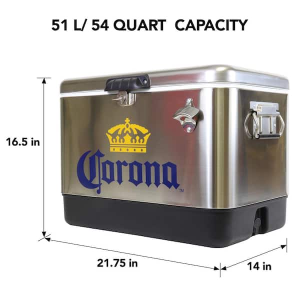 Koolatron Ice Chest Beverage Cooler with Bottle Opener, 51L (54 qt