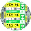 Southwire 13058322 50-Foot 12-3 Solid CU UF-B Cable With Ground – Gray, 600V, Direct Burial Rated, Sunlight Resistant