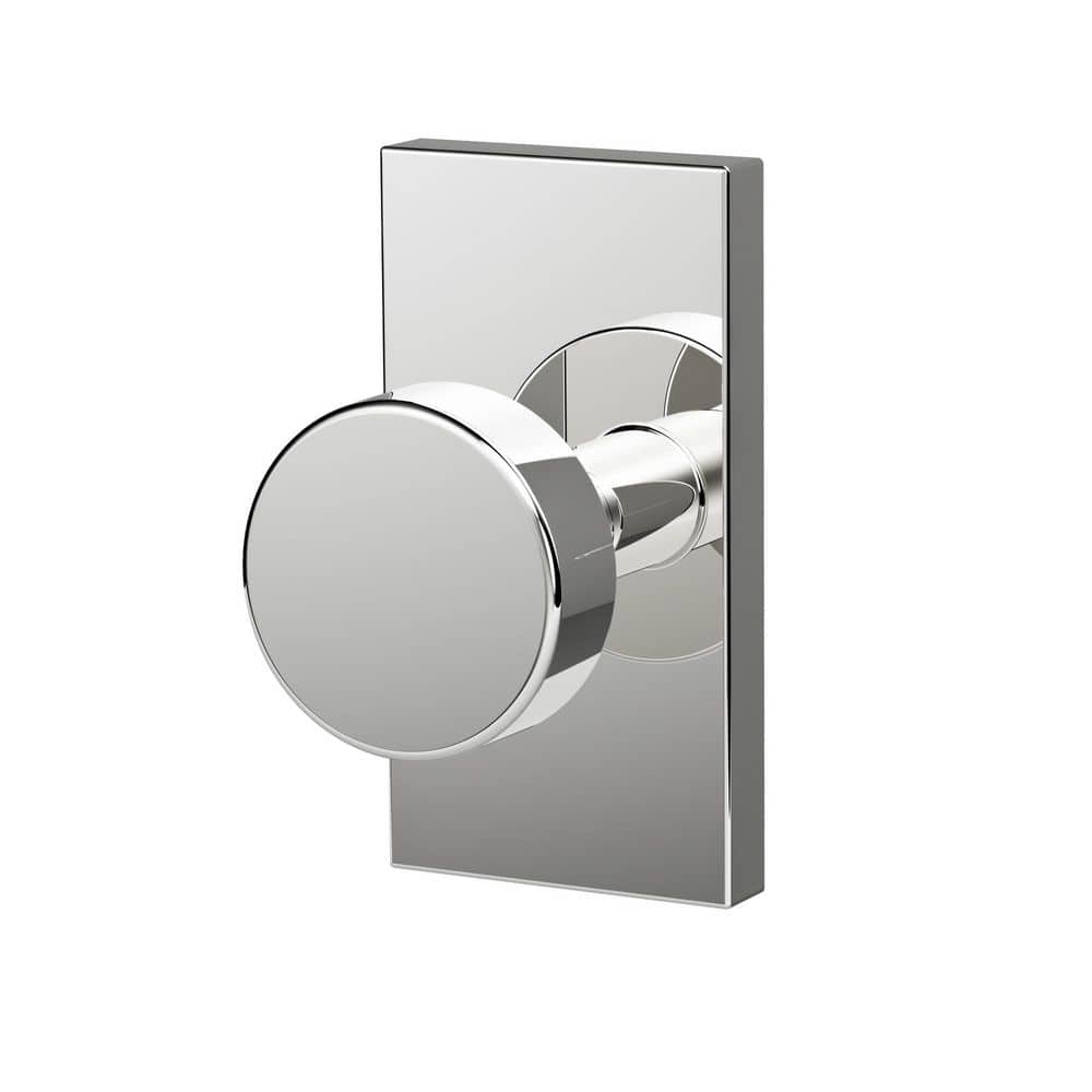 Modern Metal Polished Chrome Interior Hall/Closet Unkeyed Passage Door Knob with Round Knob and Rectangular Backplate price history on PriceWatchPro