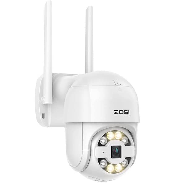 ZOSI 1080p Wireless Pan/Tilt Wi-Fi Security Camera with 2-Way Audio, AI Human Vehicle Detection