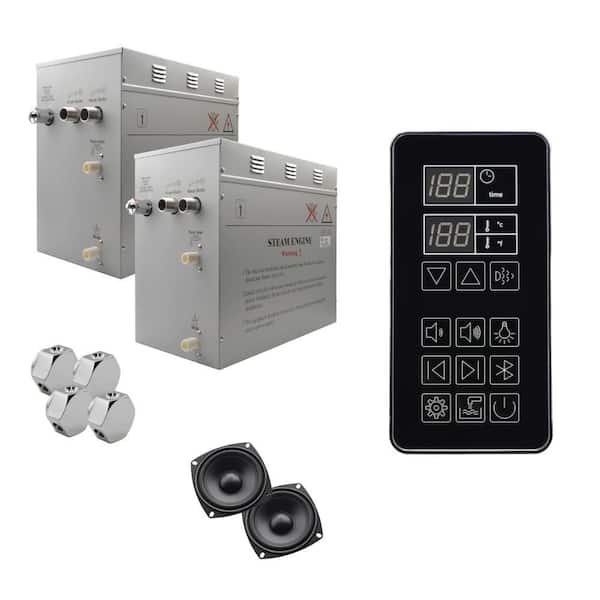 Superior SteamPoint Plus 24Kw Steam Bath Generators, Self-Draining with Bluetooth Digital Keypad in Black