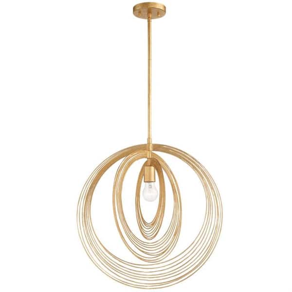 Crystorama Doral 1-Light Renaissance Gold Pendant
