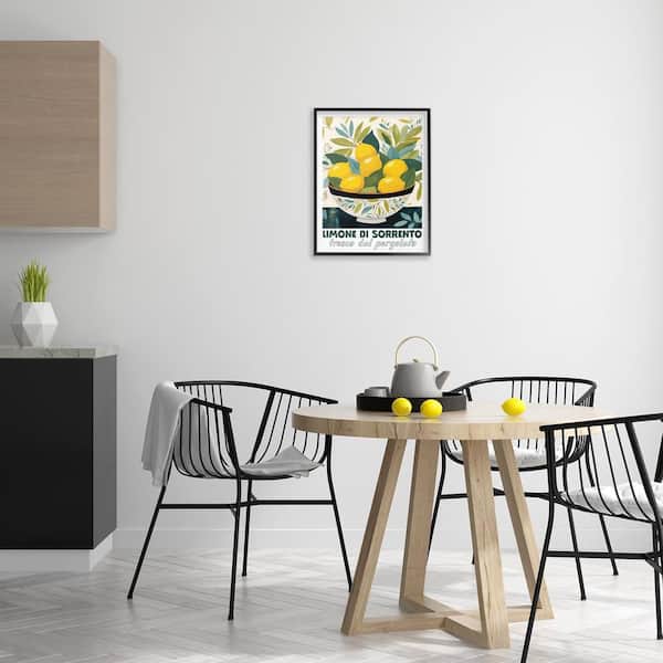 Charming Bowl of Lemons by Lux + Me Designs Black Framed Food Giclee Art Print 20 in. x 16 in.