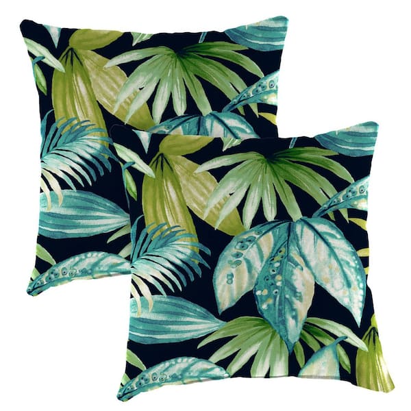 16 in. L x 16 in. W x 4 in. T Square Outdoor Throw Pillow (2-Pack)