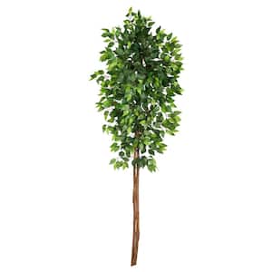 84 in. Green Artificial Double Trunk Ficus Tree