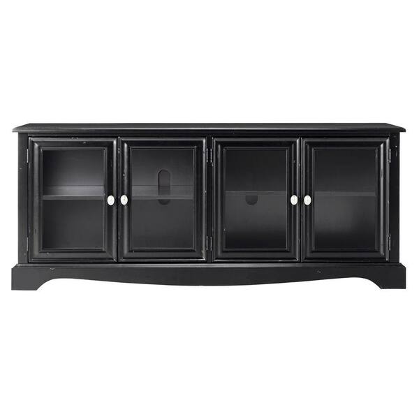 Unbranded Sheffield 60 in. W Antique Black 4-Door TV Stand