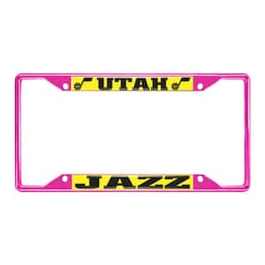 Universal Fit NBA - Utah Jazz License Plate Frame - Pink