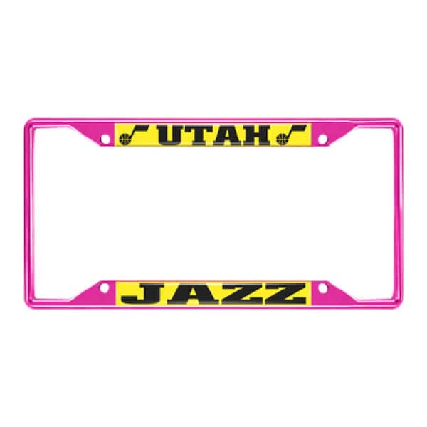 FANMATS Universal Fit NBA - Utah Jazz License Plate Frame - Pink