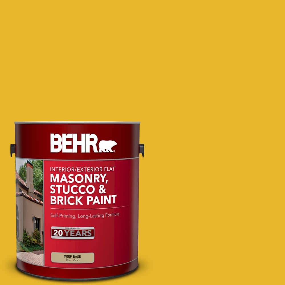 1 gal. #OSHA-6 OSHA SAFETY YELLOW Flat Interior/Exterior Masonry, Stucco an