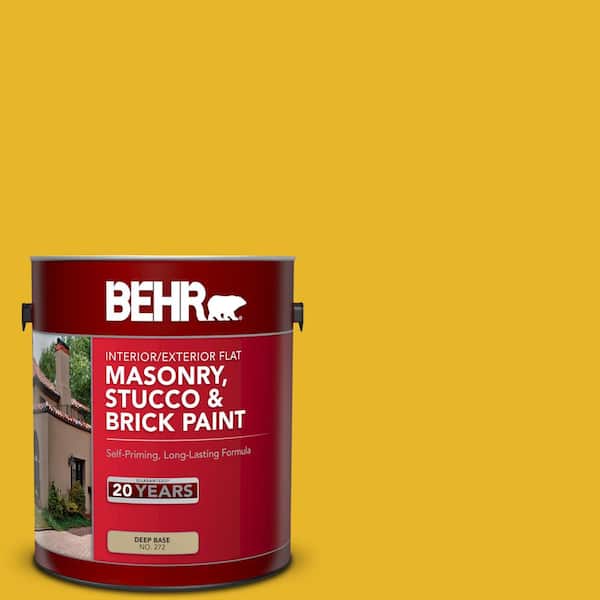 1 gal. #OSHA-6 OSHA SAFETY YELLOW Flat Interior/Exterior Masonry, Stucco and Brick Paint