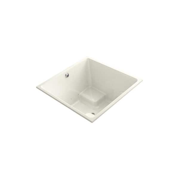 KOHLER Underscore 4 ft. Air Bath Tub in Biscuit K1969GVB96 The