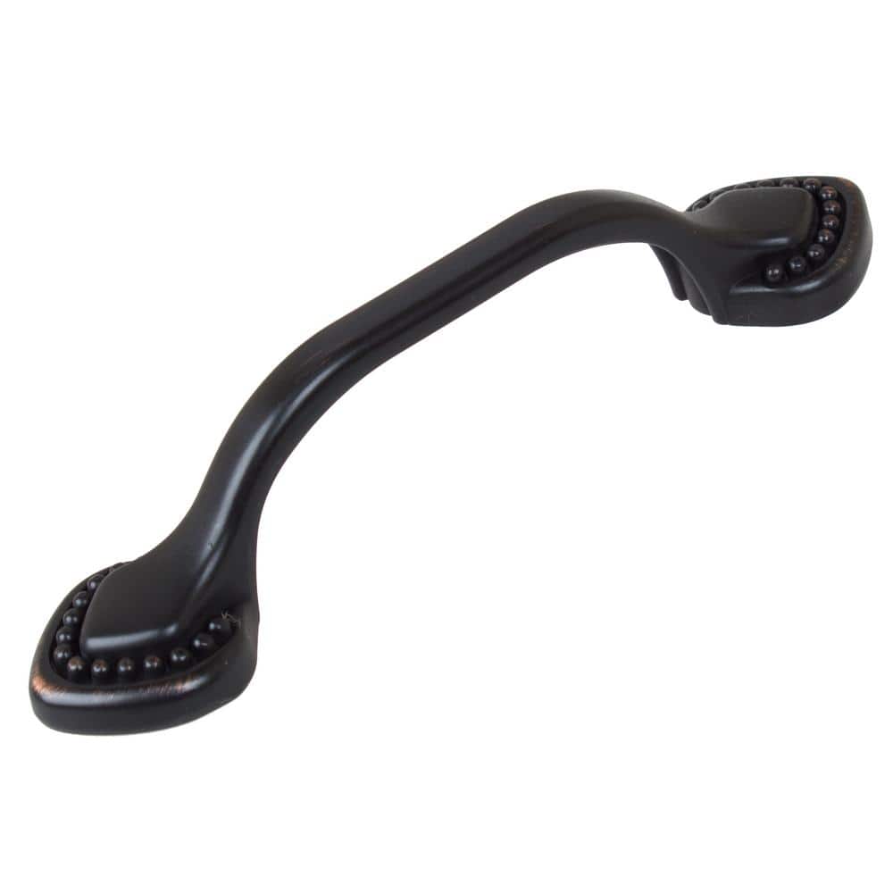 Oil Rubbed Bronze Beaded Spade Cabinet Pull with Mounting Hardware