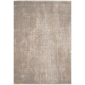Meadow Ivory/Gray 7 ft. x 9 ft. Solid Area Rug