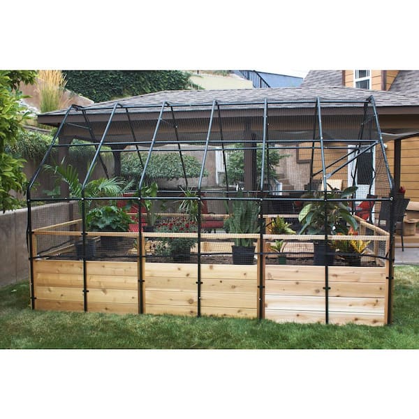 Outdoor Living Today 8 ft. x 12 ft. Cedar Wood Garden in A Box with Bird  Net Cover KIT rb812-bno - The Home Depot