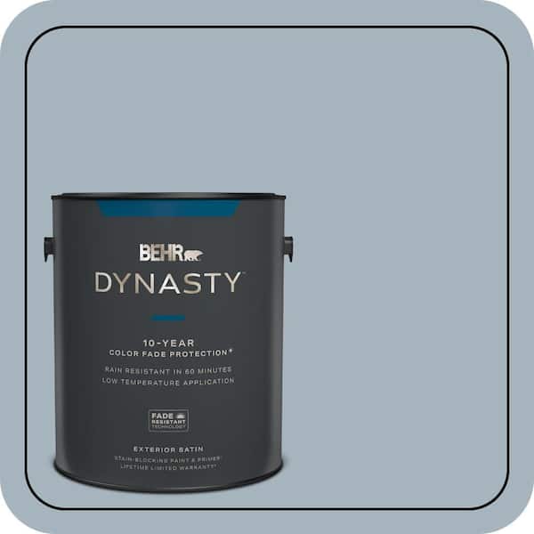BEHR DYNASTY 1 gal. #N480-3 Shadow Blue Satin Enamel Exterior Stain-Blocking Paint & Primer