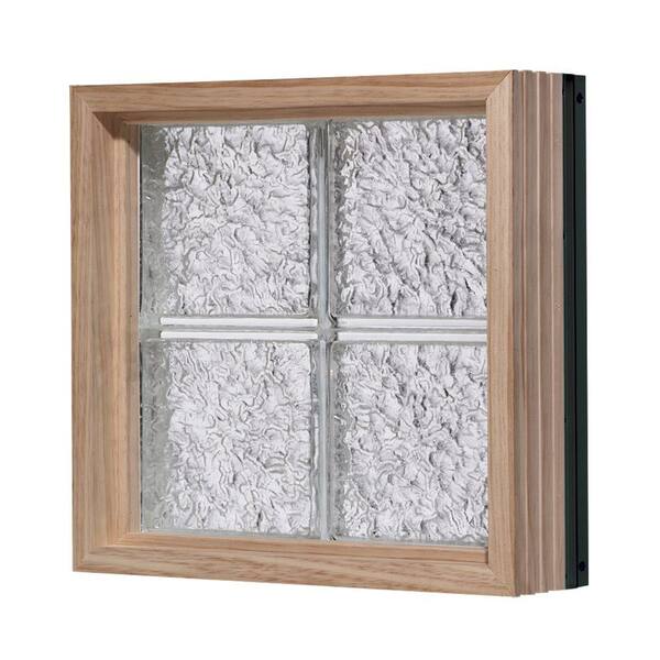 Pittsburgh Corning 16 in. x 64 in. LightWise IceScapes Pattern Aluminum-Clad Glass Block Window