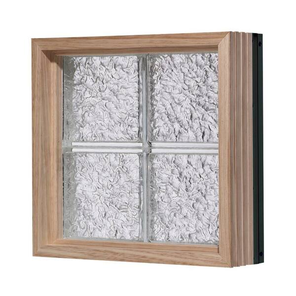 Pittsburgh Corning 24 in. x 56 in. LightWise IceScapes Pattern Aluminum-Clad Glass Block Window