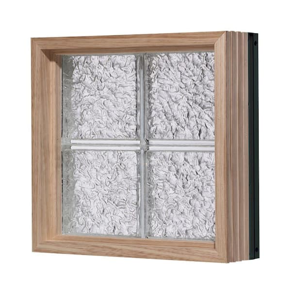 Pittsburgh Corning 24 in. x 72 in. LightWise IceScapes Pattern Aluminum-Clad Glass Block Window