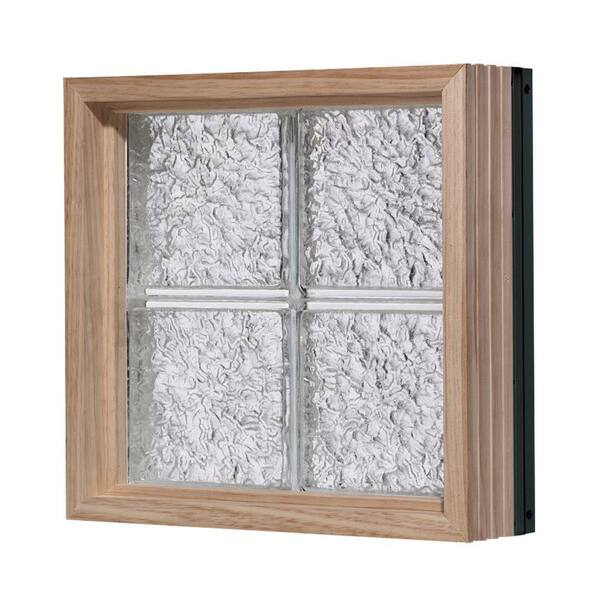 Pittsburgh Corning 80 in. x 24 in. LightWise IceScapes Pattern Aluminum-Clad Glass Block Window