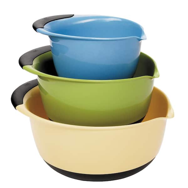OXO Good Grips 3-Piece Mixing Bowl Set in Blue, Green, Yellow