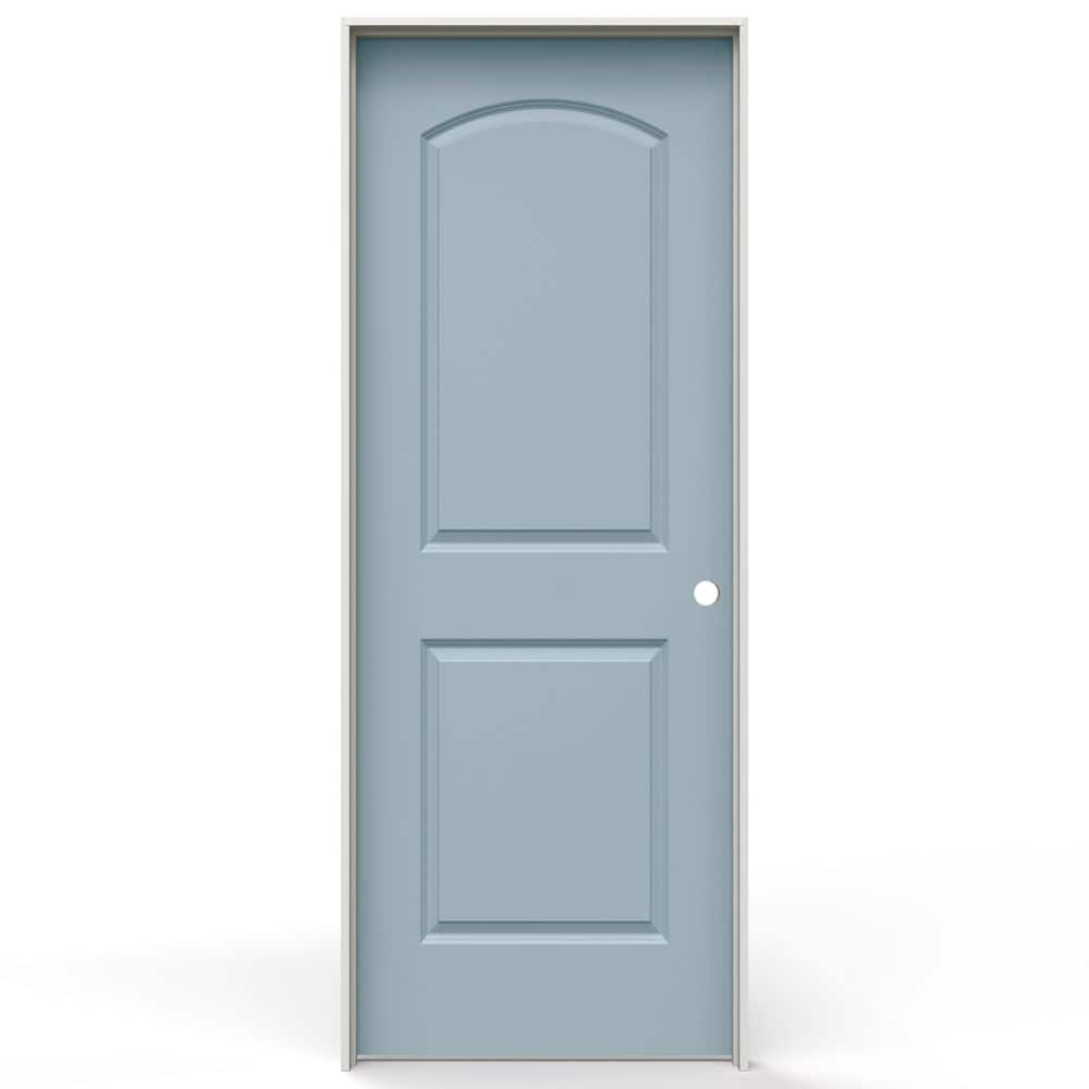28 in. x 80 in. Caiman 2 Panel Left-Handed Solid Core Salty Tide Molded Composite Single Prehung Interior Door price history on PriceWatchPro
