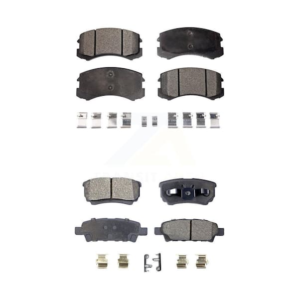 TEC Front Rear Ceramic Brake Pads Kit For 2007 Mitsubishi Lancer KTC-100456