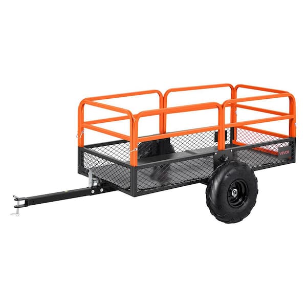 Garden Utility Trailer, 22 cu.ft. Steel Garden Cart, 1600lbs., ATV/UTV Tow Behind Dump, Removable Rear Panel 2025 update