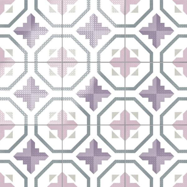 Prisma Lavender 10 in. x 10 in. Porcelain Floor and Wall Tile (10.88 sq. ft. /Case)